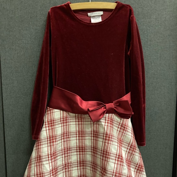 Bonnie Jean Girl’s Dress Youth Size 6X Velvet Holiday Christmas Long Sleeve  [V] - Picture 1 of 7